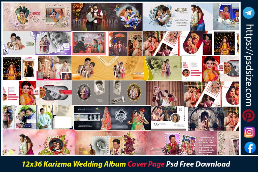 12x36 Karizma Album Cover Page Design Psd Free Download